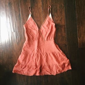 Short orange dress tunic urs and j size L